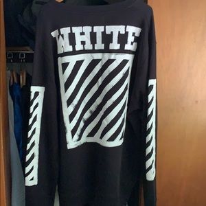 Off White Diagonal Crewneck/Sweatshirt - Size XL